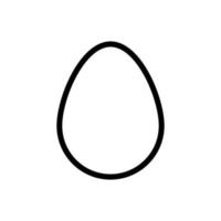 Egg icon in line style design isolated on white background. Editable stroke. vector