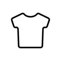 T-shirt icon in line style design isolated on white background. Editable stroke. vector