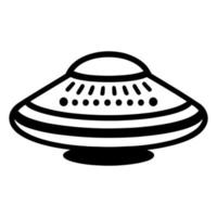 Icon flying saucer, ufo isolated on white background. vector