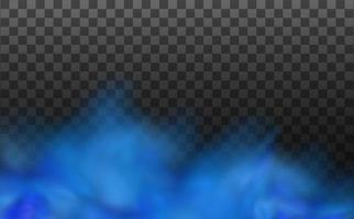 Blue vector cloudiness ,fog or smoke on dark checkered background.Cloudy sky or smog over the city.Vector illustration.