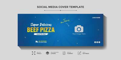 Black Friday food menu and restaurant food promotion social media cover or web banner template vector