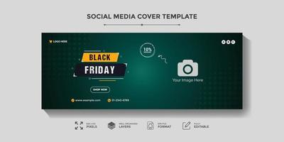 negro viernes Moda rebaja social medios de comunicación cubrir o web bandera modelo vector