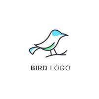 minimalist monoline line art bird logo design vector, vector line art of abstract colorful hummingbird, outline bird logo design