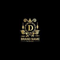 Letter luxury brand logo concept design vector