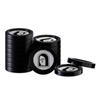 APENFT NFT coin stacks cryptocurrency. 3D render illustration png