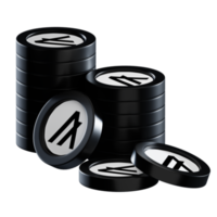 Algorand ALGO coin stacks cryptocurrency. 3D render illustration png