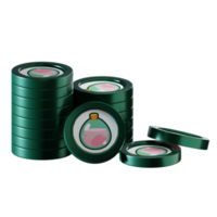 Smooth Love Potion SLP coin stacks cryptocurrency. 3D render illustration png