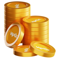 was- wasp munt stapels cryptogeld. 3d geven illustratie png