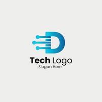 diseño de logotipo de tecnología vector