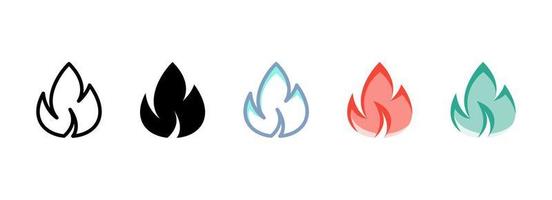 Simple vector icon on a theme flame