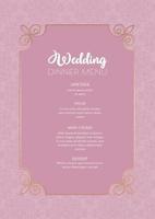 elegant design for a wedding menu vector