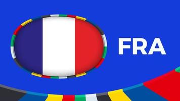 France flag stylized for European football tournament qualification. vector