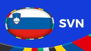 Slovenia flag stylized for European football tournament qualification. vector