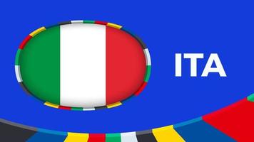Italy flag stylized for European football tournament qualification.