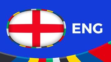 England flag stylized for European football tournament qualification. vector