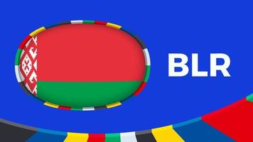 Belarus flag stylized for European football tournament qualification. vector