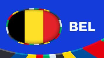 Belgium flag stylized for European football tournament qualification. vector