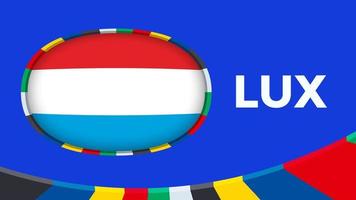 Luxembourg flag stylized for European football tournament qualification. vector