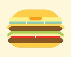 Burger flat vector design for fast food logo