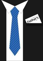 Happy Father's Day card with businessman costume and tie. Vector illustration.