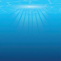 Bottom of ocean background. Bottom of sea with sunlight. Vector illustration.