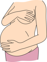 incinta donna toccante nudo pancia png