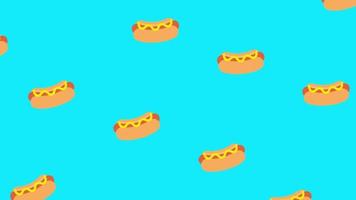 fast food hotdog background video