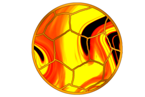 Symbol golden Farbe von Fußball Ball png