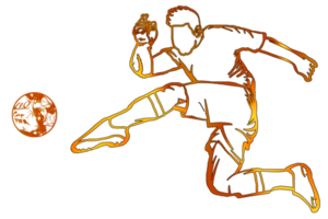 Fußball Spieler treten ein Ball Symbol png