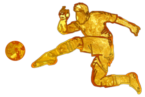 football player kicking a ball icon png