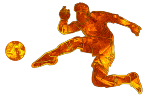 football player kicking a ball icon png