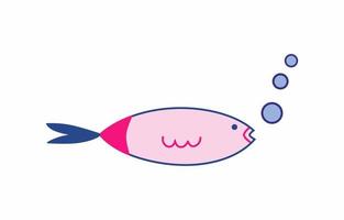 ilustración de silueta de peces de acuario vectorial. icono de peces de acuario plano de dibujos animados coloridos para su diseño. vector