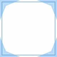 Frame, boarder for text. Blue and white background color with stripe line and triangles shapes. vector