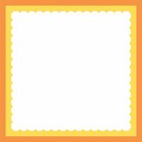 Abstract simple frame. Square shape. Half circles. Empty space for text or picture. vector