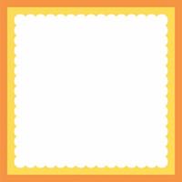 Abstract simple frame. Square shape. Half circles. Empty space for text or picture. vector