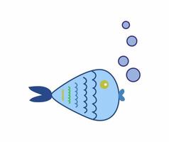 Exotic tropical aquarium fish vector illustration isolated on white background cartoon animal design