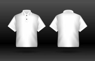 camisa 3d polo blanco modelo vector