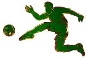 calcio giocatore calciando un' palla icona png