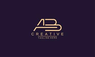 Creative Letter ab logo design, Modern AB Logo. vector