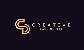 Creative and Minimalist Letter CD Logo Design, CD Monogram vector