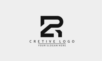 Logo Design Template. ZR Monogram Logo, Creative And Modern Logo Combined Letters Z and R. Flat Logo Design. vector