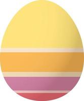 Colorful easter egg for Easter festival design concept. vector