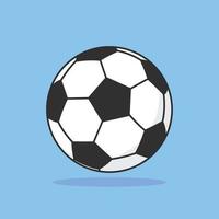 Cute soccer ball cartoon icon vector illustration. Sports icon concept illustration