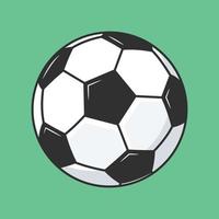 Soccer ball football cartoon icon vector illustration. Sports icon concept illustration, suitable for icon, logo, sticker, clipart