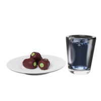 3d Illustration of Iftar Foods and Drink png