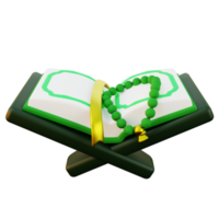 3d illustratie van koran recitatie png