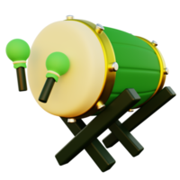 3d Illustration of Bedug or Islamic Drum png