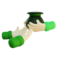 3d Illustration of Hand Giving Charity png