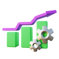 3d illustration de productif croissance png