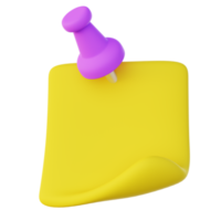 3d Illustration of Sticky Note png